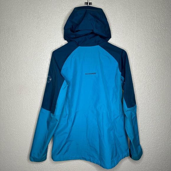 Mammut Wenaha Gore-Tex Paclite Waterproof Hooded Blue Jacket Size M - Picture 3 of 7